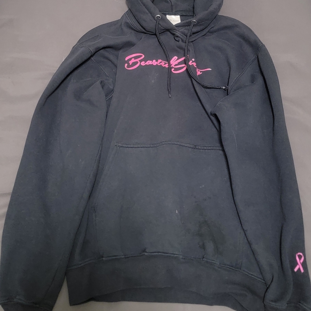 Black and Pink Beasted Hoodie Size M